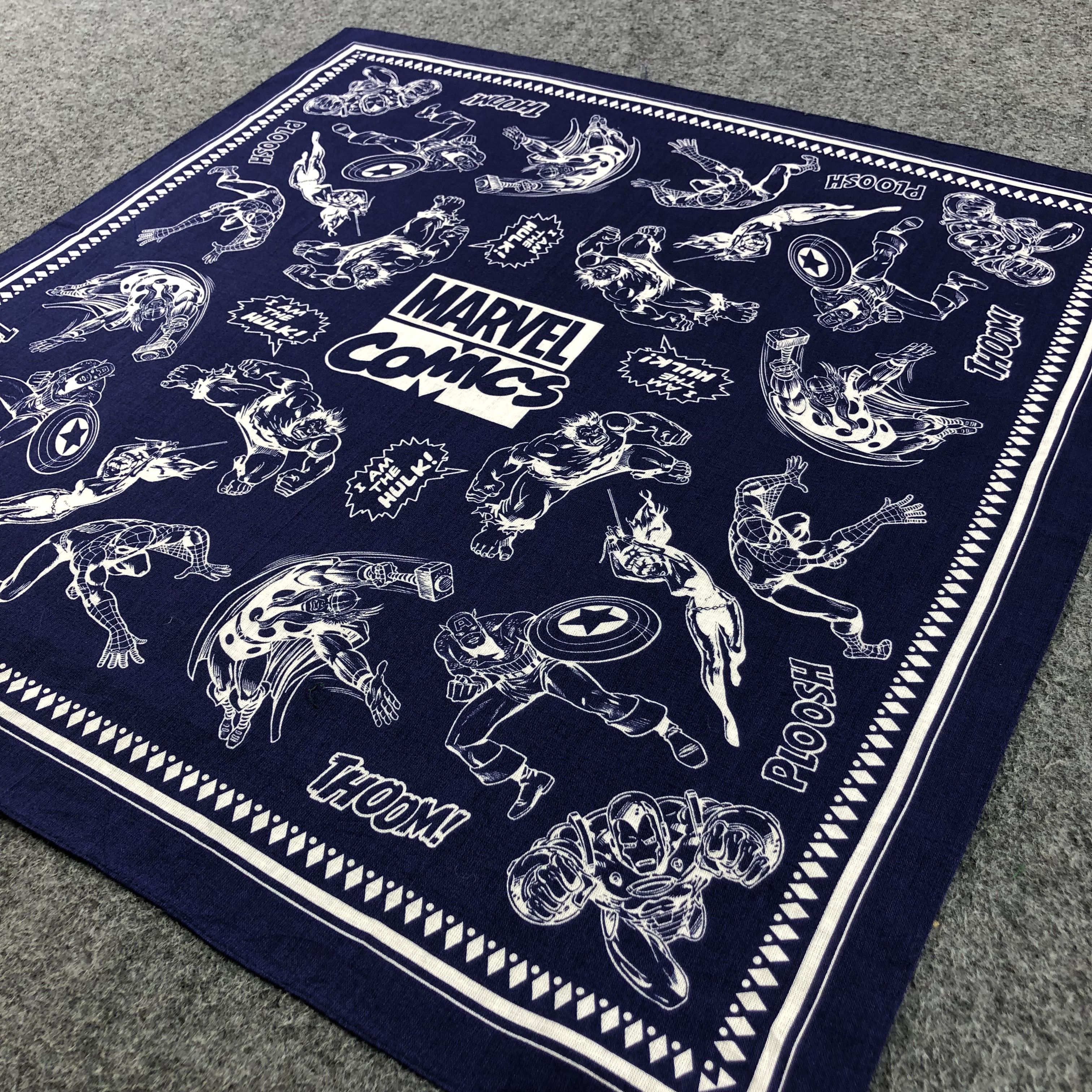 Anime × Marvel Comics × Vintage Marvel Comics Characters Bandana Handkerchief X32 Size ONE SIZE - 4 Thumbnail