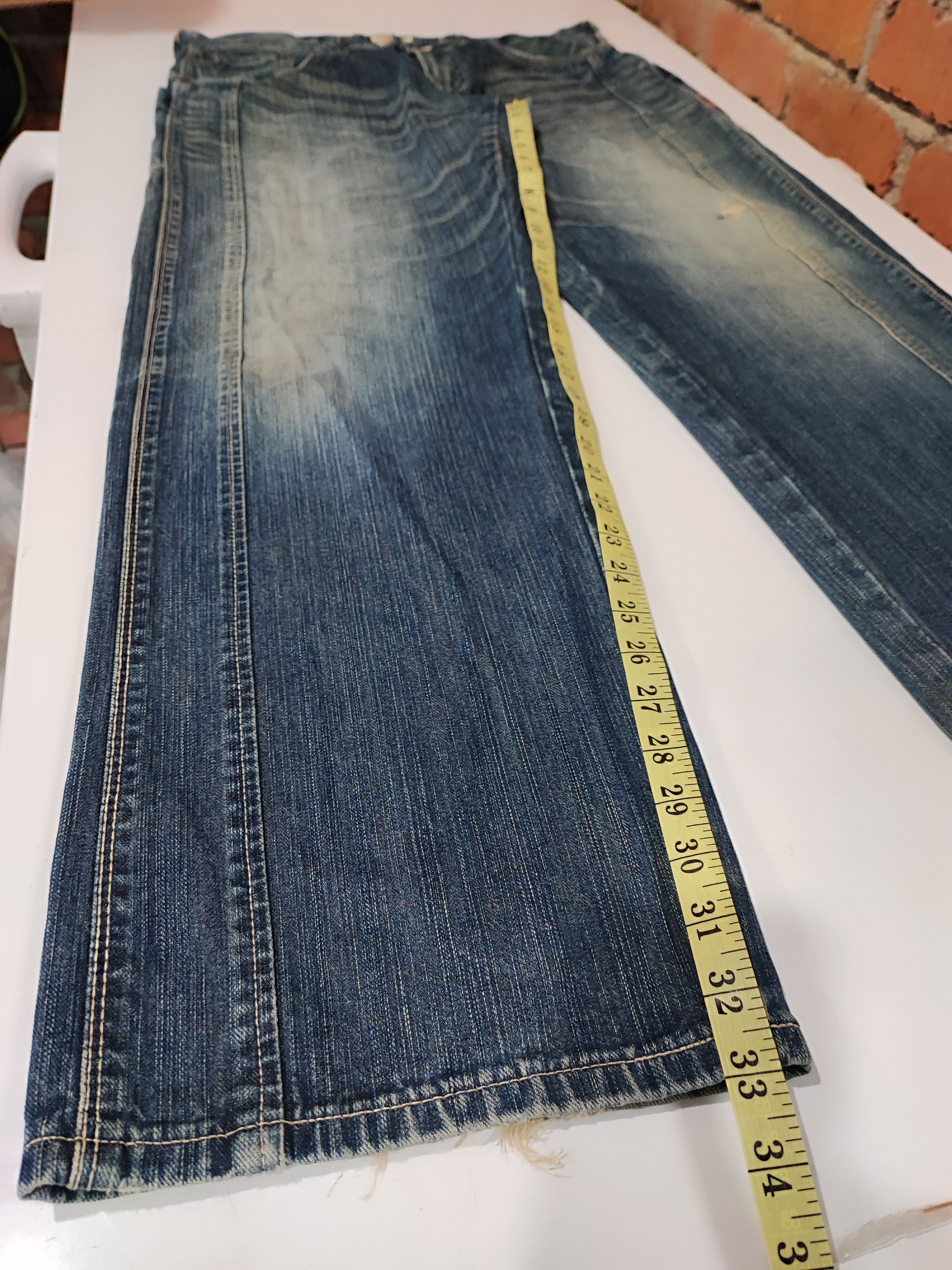 Number (N)ine Vintage Edwin XV Distressed Denim Baggy Pants Size US 35 - 17 Thumbnail