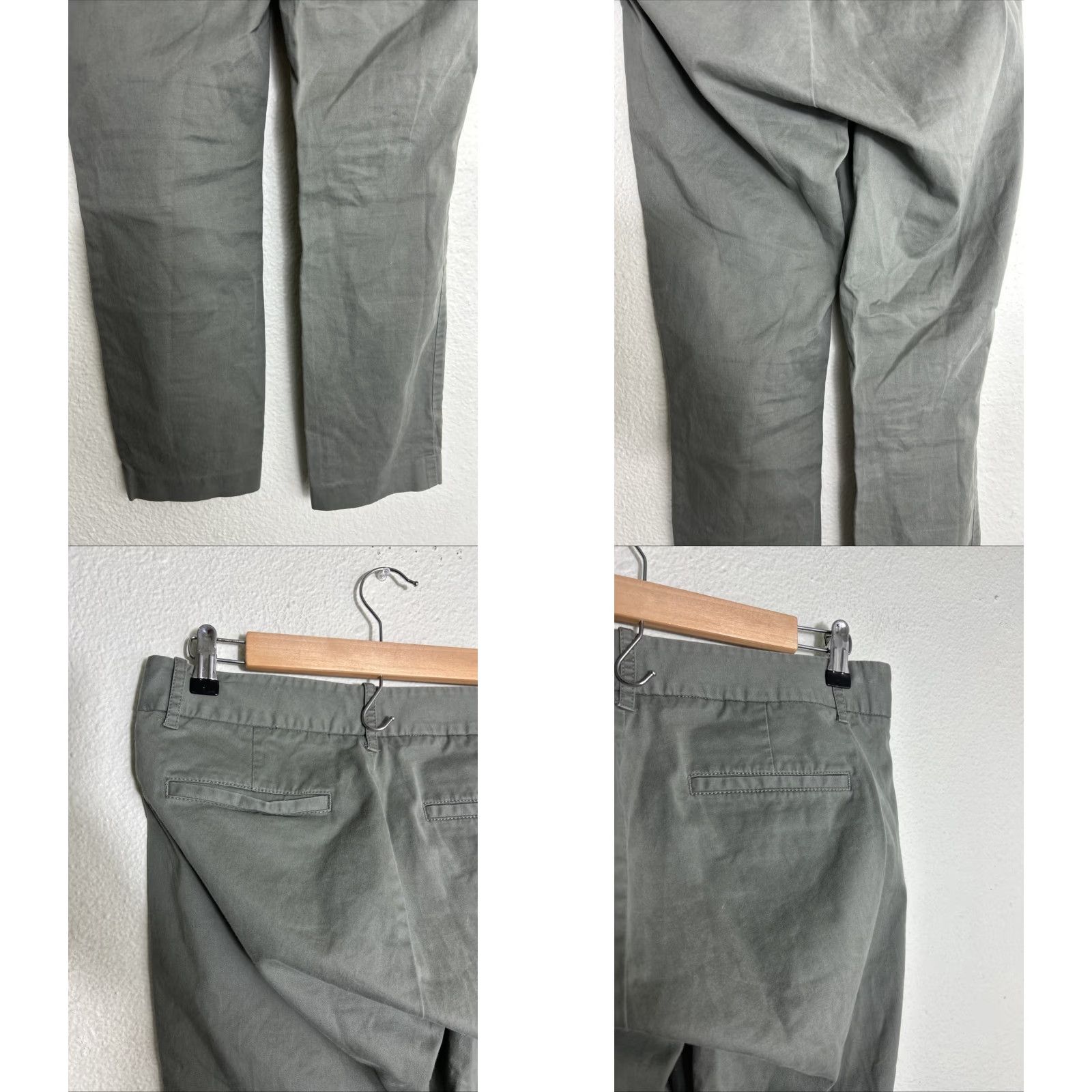 J.Crew J.CREW Pants Womens 4 Sage Green Frankie Stretch Chino Career Pants 30x27 Size 27" / US 4 / IT 40 - 8 Thumbnail