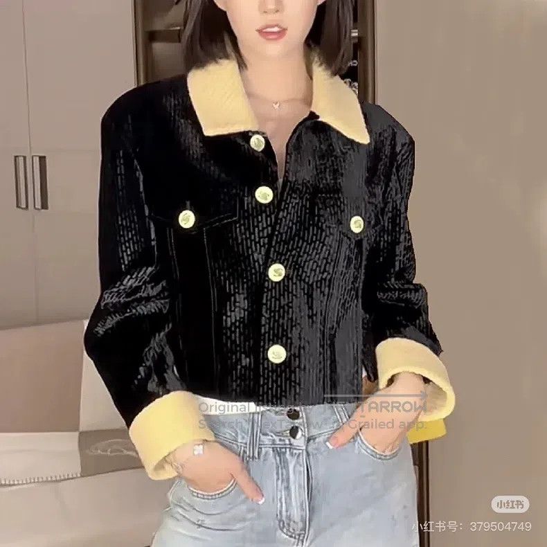 Chanel Chanel Velvet colour-blocked coat Size XS / US 0-2 / IT 36-38 - 6 Thumbnail