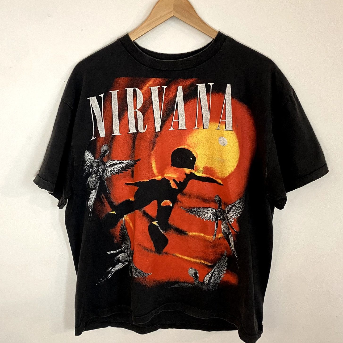 Vintage Vintage Nirvana Rare Mexican Bootleg Band Tee In Utero 90s Size US L / EU 52-54 / 3 - 1 Thumbnail