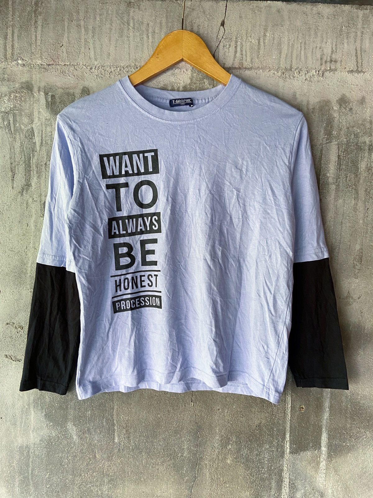 Beauty Beast × Hysteric Glamour × Japanese Brand 🌸WANT TO ALWAYS BE HONEST DOUBLE LAYER LONG SLEEVE Size US XS / EU 42 / 0 - 1 Thumbnail