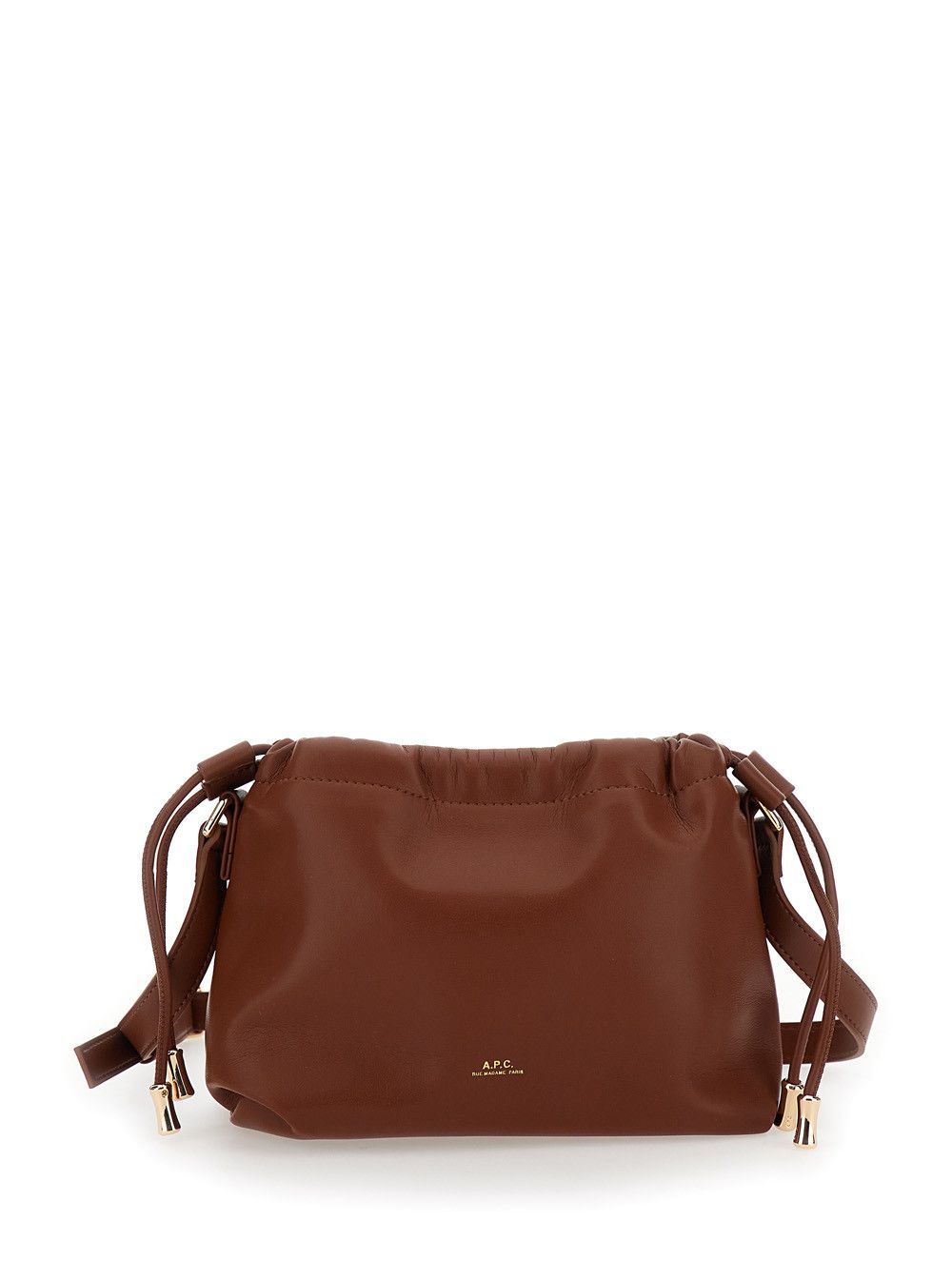 A.P.C. Ninon Mini Crossbody Bag with Engraved Logo on the Front and Adjustable Ecoleather Strap Brown Women Size ONE SIZE - 1 Thumbnail