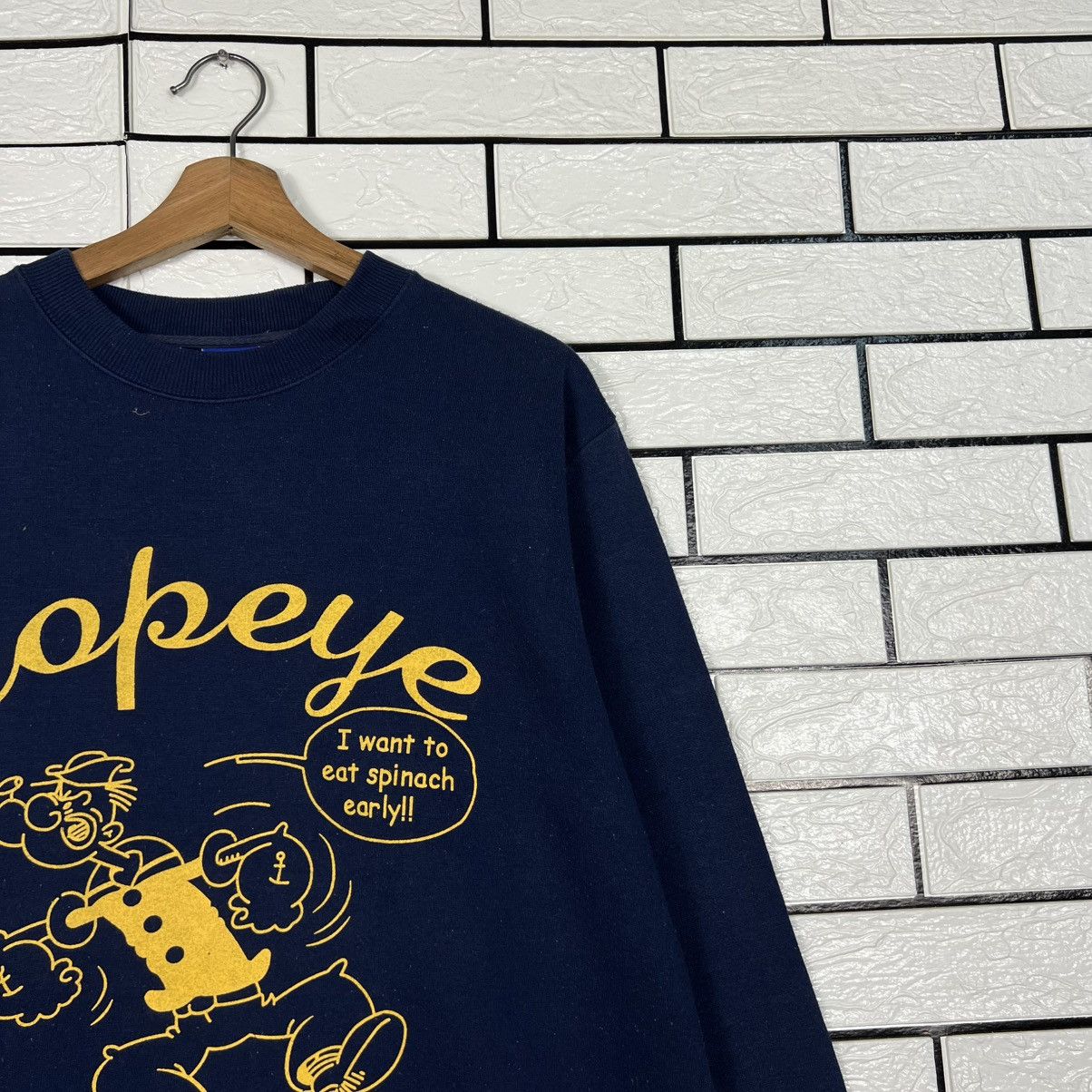 Vintage POPEYE THE SAILORMAN Graphic Crewneck Sweatshirt #3983-C181 Size US L / EU 52-54 / 3 - 6 Thumbnail