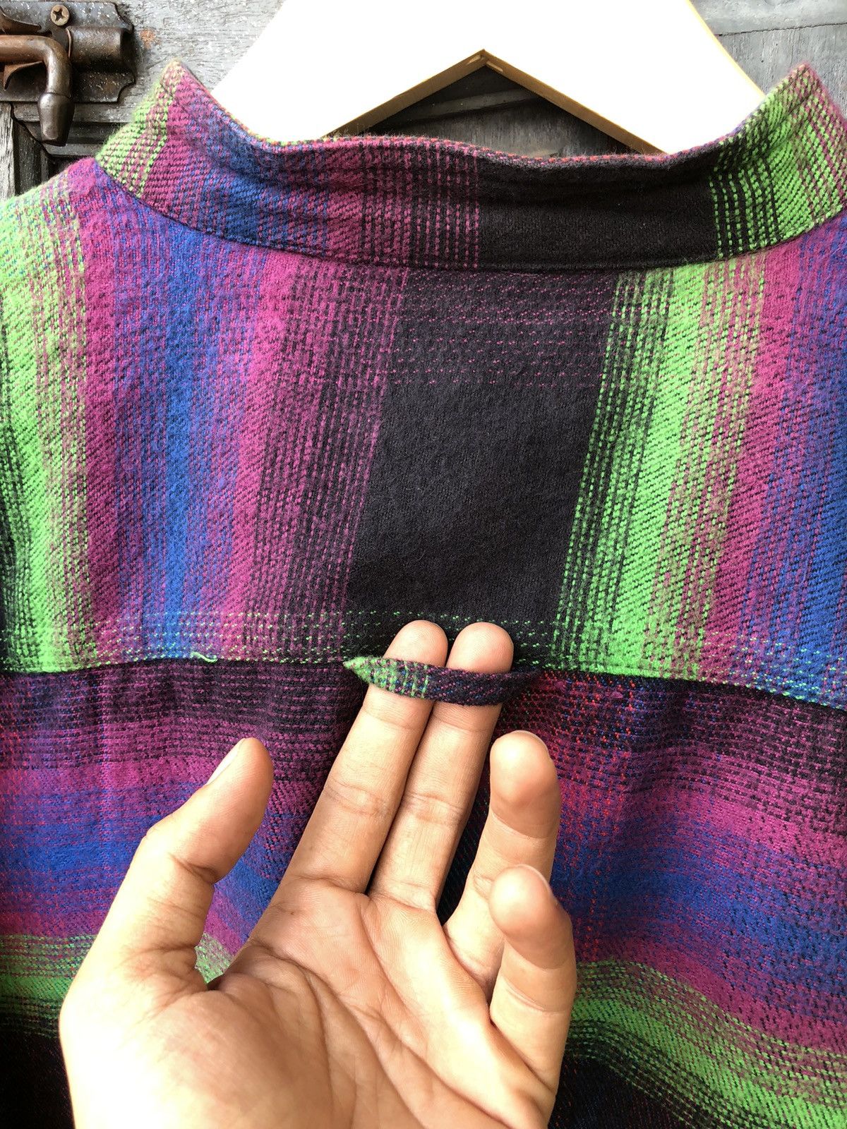 Japanese Brand Kastane Trippy Psychedelic Loose Oversize Flannel Size US XXL / EU 58 / 5 - 15 Thumbnail