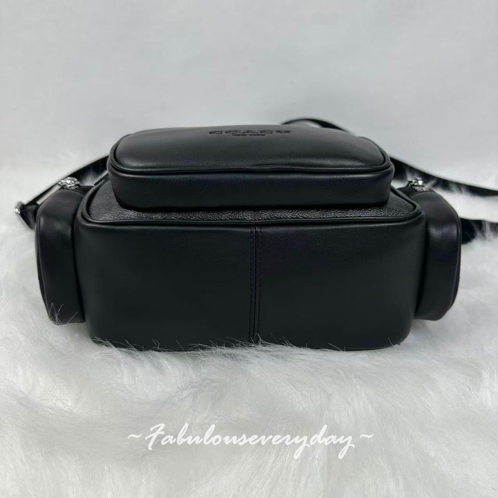 Coach Coach Men Fletcher Crossbody BSignature Canvas/Silver/Black Size ONE SIZE - 5 Thumbnail