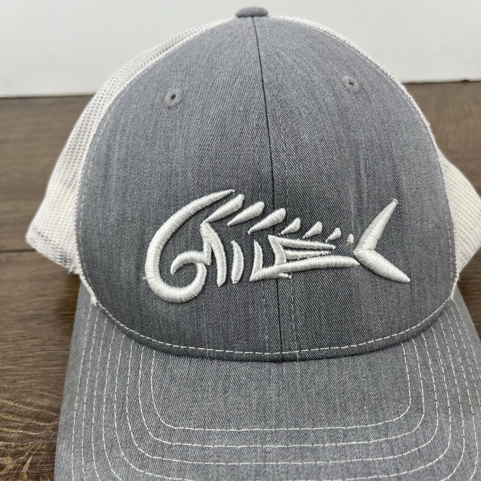 Other Fish Skeleton Hat Fish Skull Snapback Hat Gray Adjustable Ha Size ONE SIZE - 7 Thumbnail