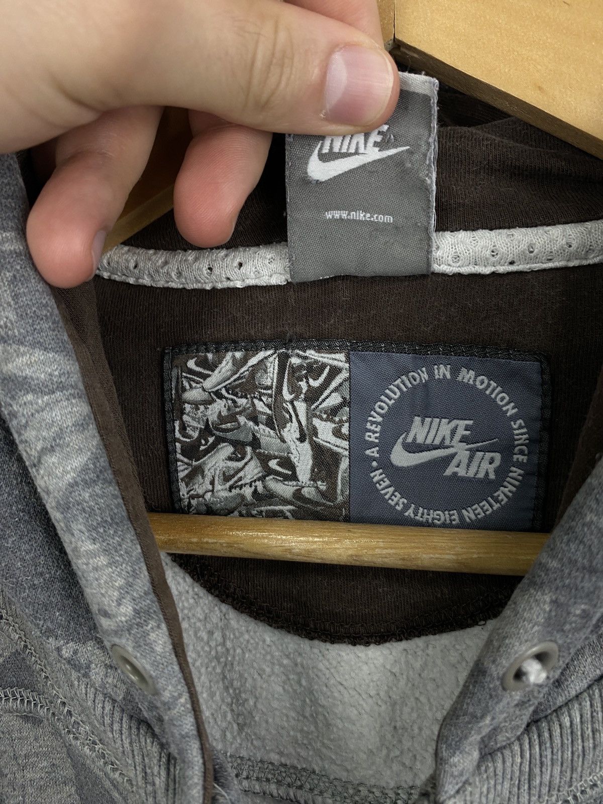 Nike 🇺🇸 Vintage 90s Nike Athletic Zip Hoodie Rare Retro Y2K Hype Size US L / EU 52-54 / 3 - 9 Thumbnail