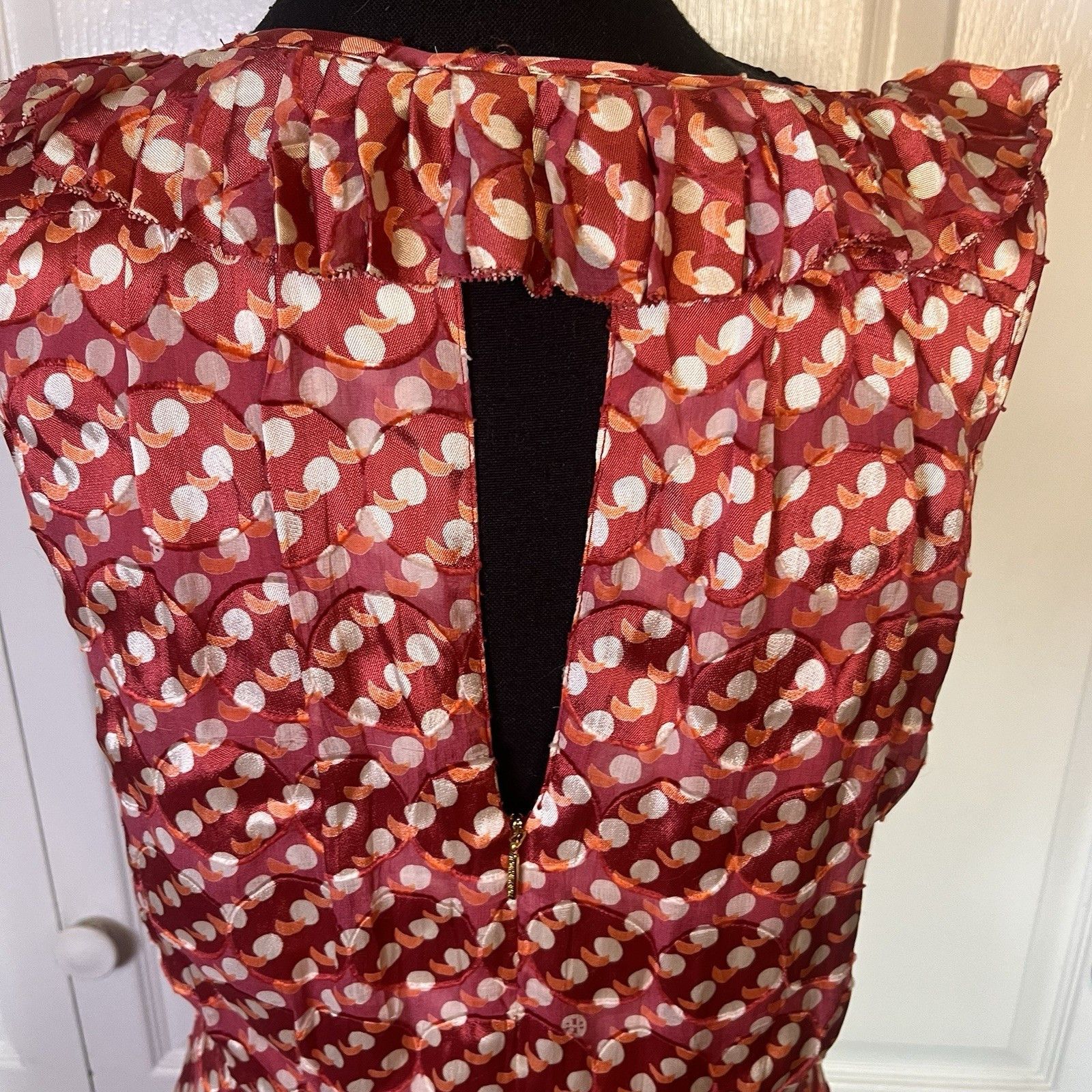 Tory Burch Tory Burch Janetta Silk Blend Sleeveless Dress Sz 6 Ruffle Size M / US 6-8 / IT 42-44 - 5 Thumbnail