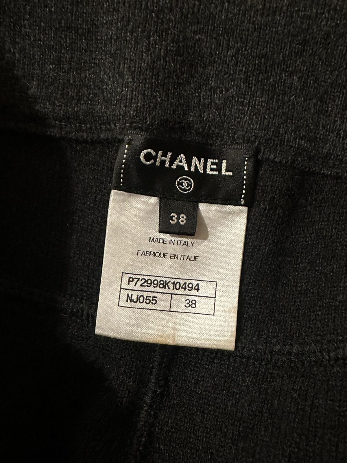 Chanel Chanel Grey Cashmere Glitter CC Logo Unisex Pants Size US 33 - 14 Thumbnail