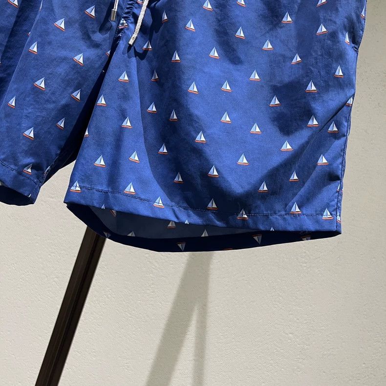 Loro Piana LORO PIANA sizeM Blue sailboat pattern printed beach pants Size US 30 / EU 46 - 4 Thumbnail