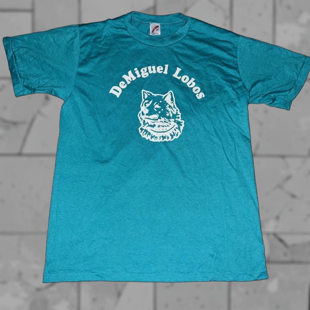 Jerzees VINTAGE Jerzees T-Shirt Men Large Blue Stitch USA Theme 80s 90s Size US L / EU 52-54 / 3 - 1 Thumbnail