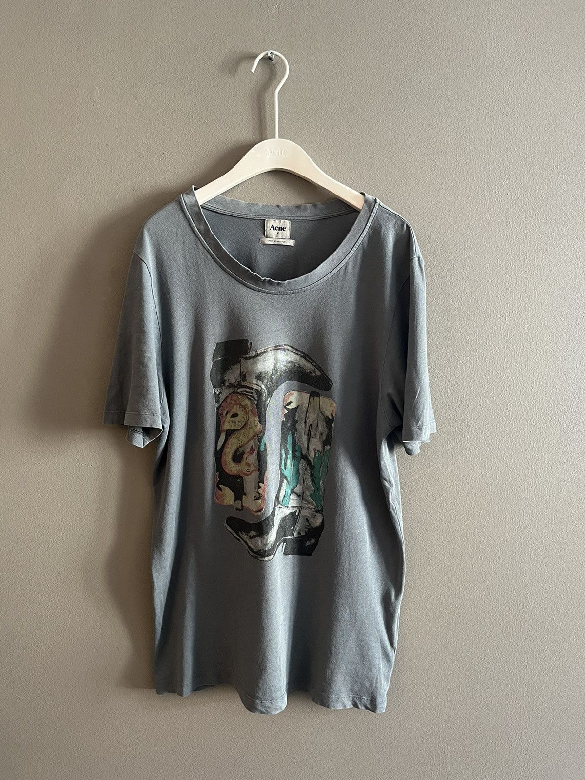 Acne Studios Acne “Less P” Western Boots Print Tee Size US M / EU 48-50 / 2 - 1 Thumbnail