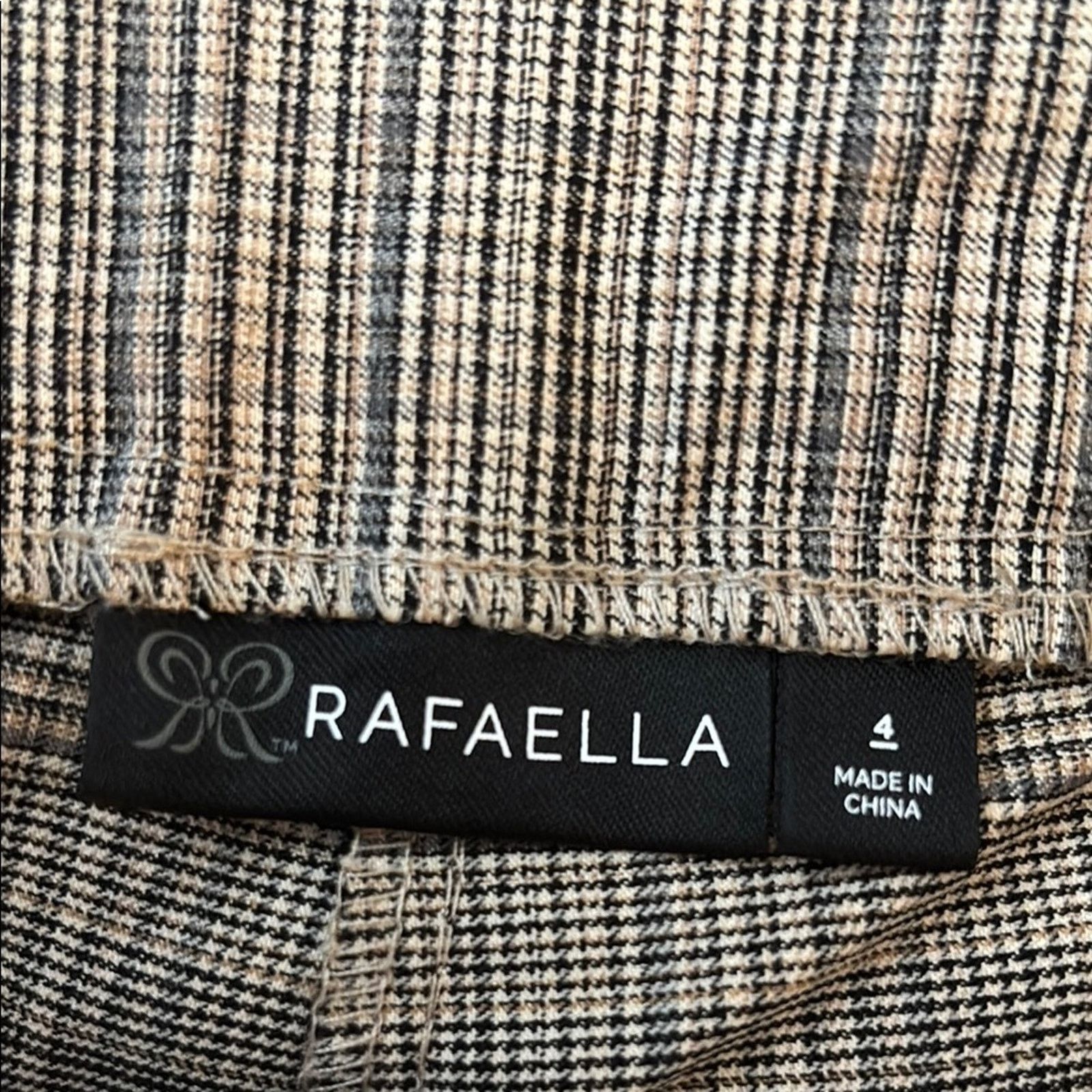 The Unbranded Brand Rafaella Women's Brown Cropped Plaid Pants - Size Small Size 27" / US 4 / IT 40 - 5 Thumbnail
