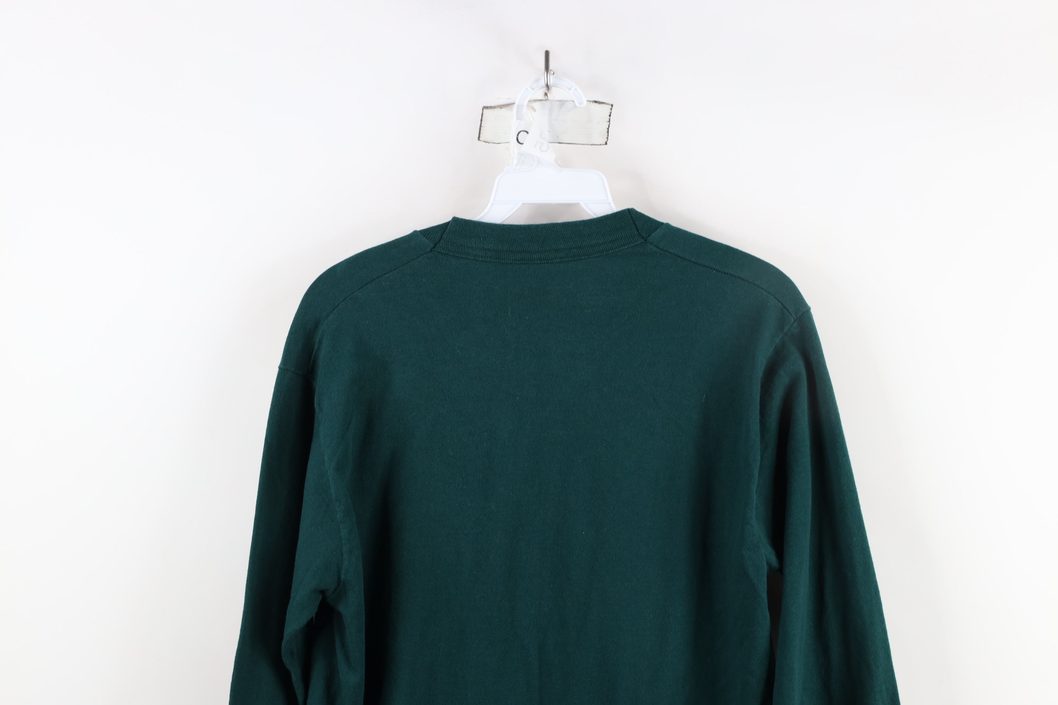 Vintage Vintage 90s Streetwear Cotton Long Sleeve T-Shirt Green USA Size US M / EU 48-50 / 2 - 11 Thumbnail
