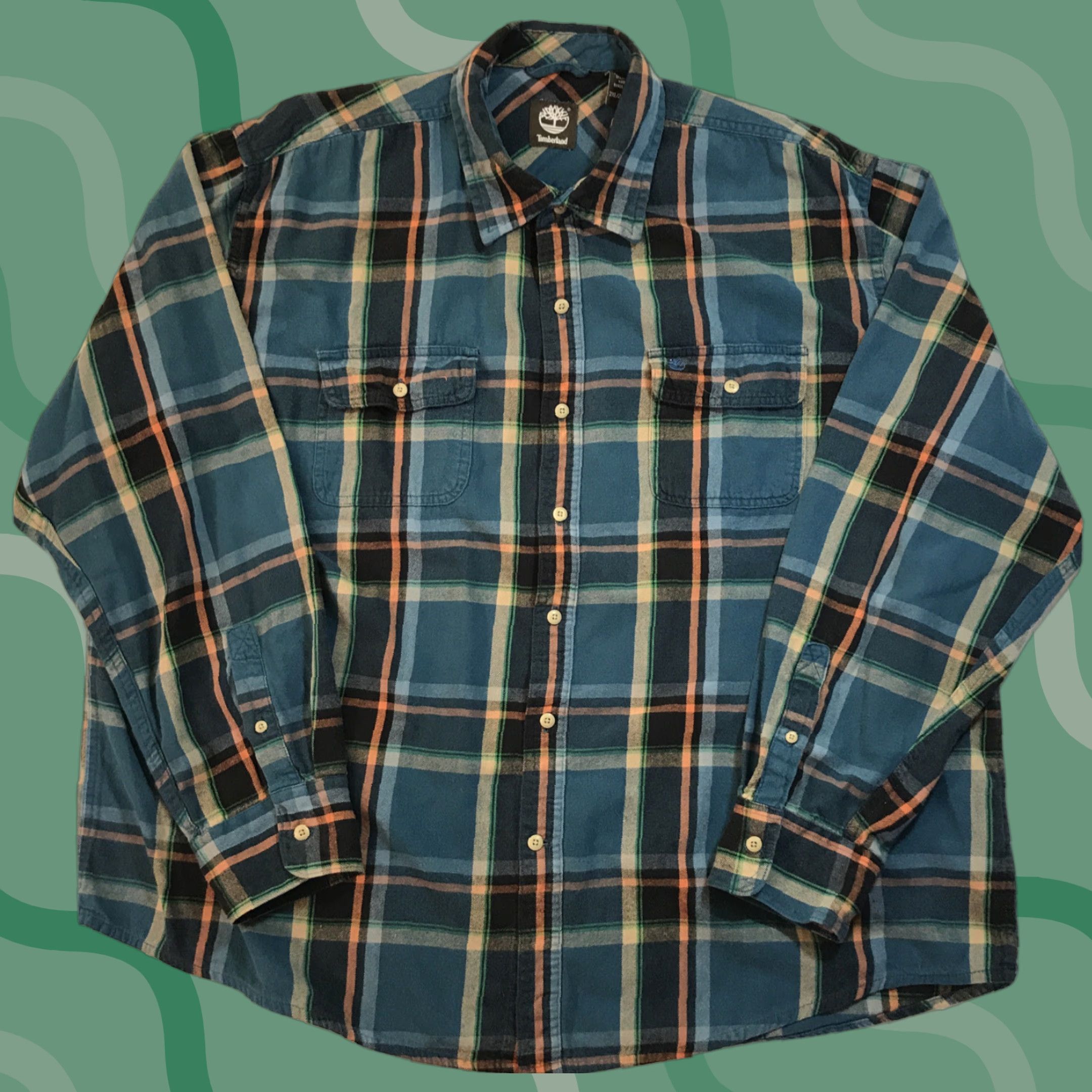 Timberland Timberland Shirt Button-Up Plaid Long Sleeve Men’s XXL Blue Checkered Casual Cotton Button-Front Shirt Size US XXL / EU 58 / 5 - 1 Thumbnail