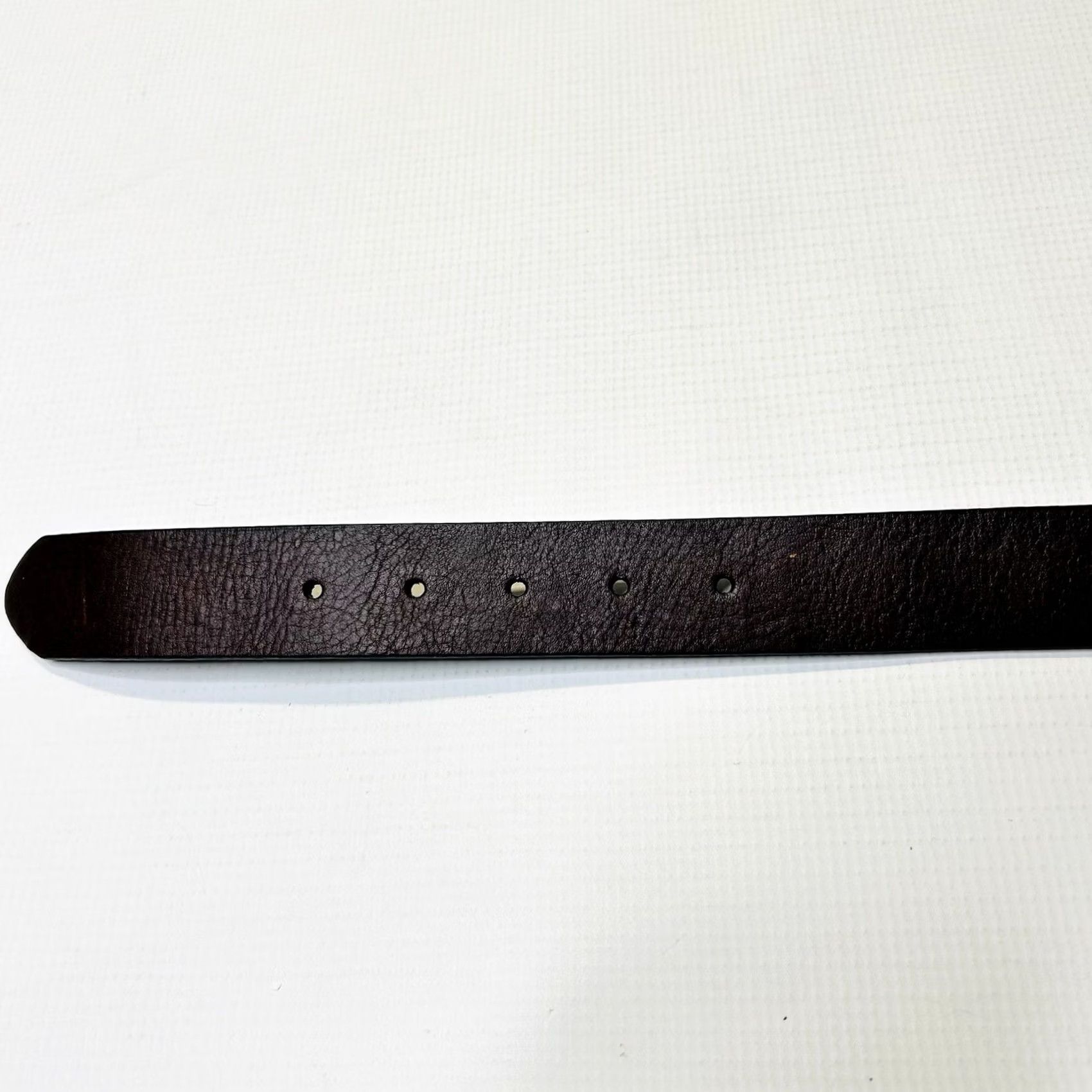 Vintage VINTAGE Rocha John Rocha Brown Belt Leather Jeans Trouser Workwear One Size 47" Long Size US 35 - 6 Thumbnail