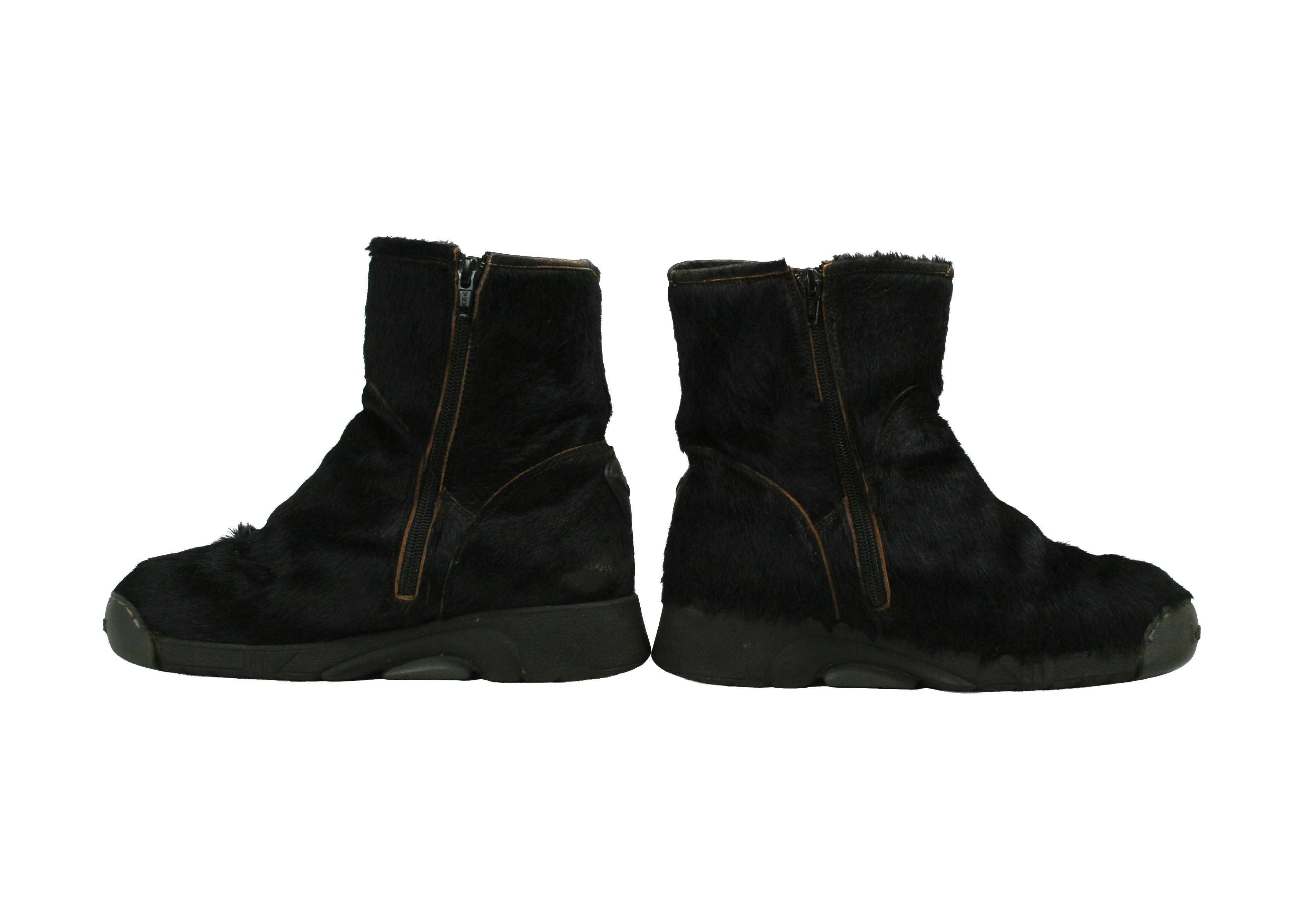 Japanese Brand Bumper 00S Y2K Pony Hair Fur Zip Chewbacca Boots Vintage Size US 7 / IT 37 - 9 Thumbnail
