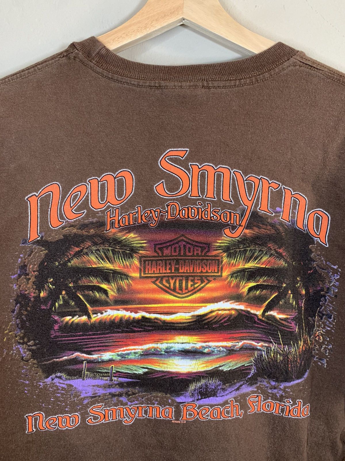 Harley Davidson *RARE* Vintage Harley Davidson New Smyrna Florida T-Shirt L Size US L / EU 52-54 / 3 - 3 Thumbnail