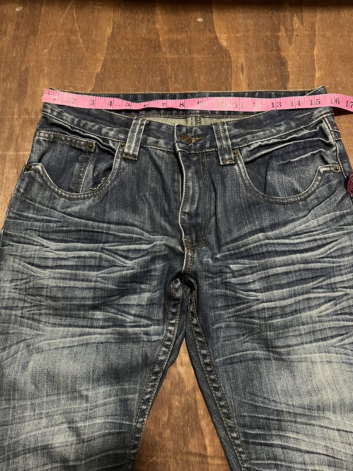 Japanese Brand Y2k japanese brand distressed clawmark jeans Size US 31 - 4 Thumbnail