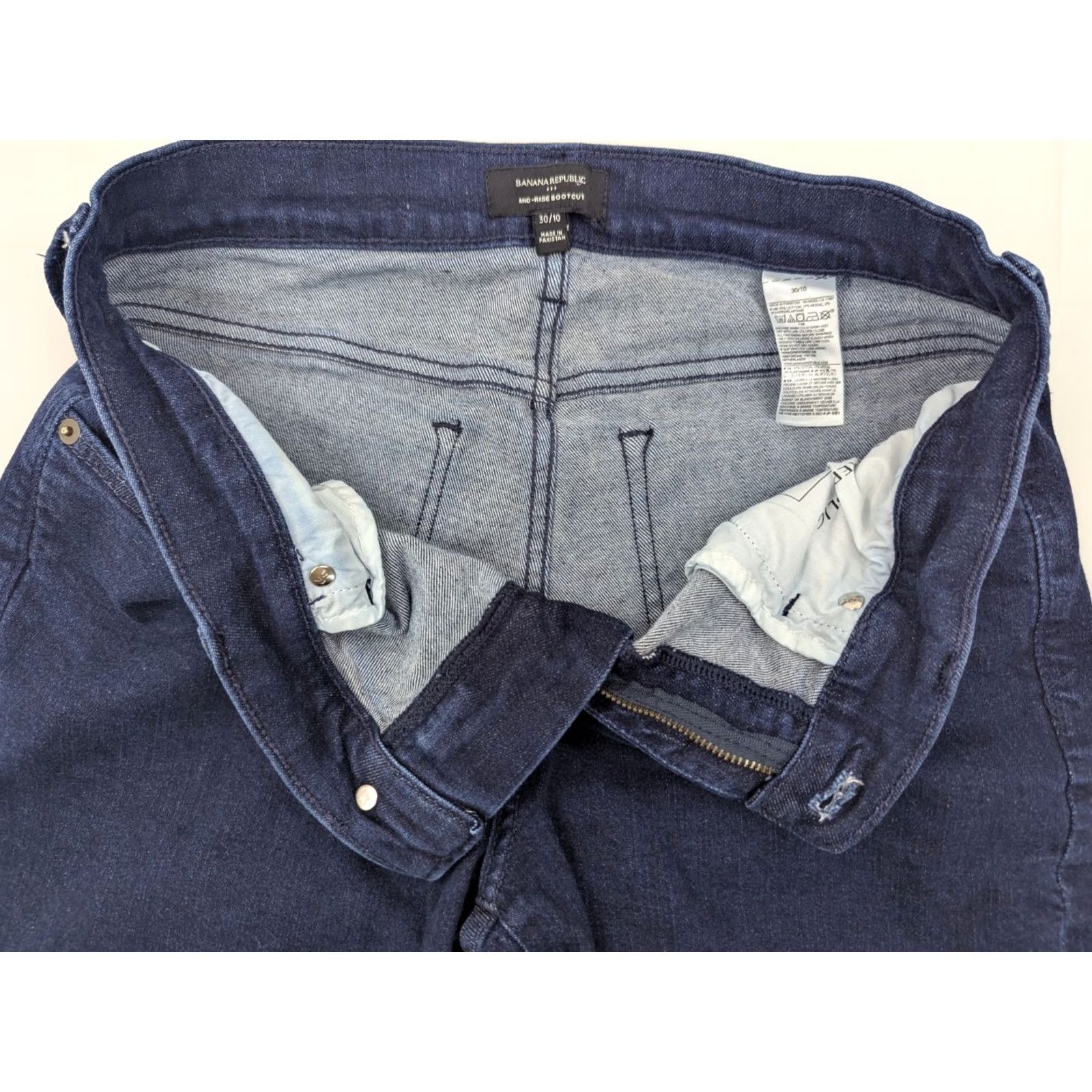Banana Republic Banana Republic Jeans Mid Rise Bootcut Women 31 Indigo Blue Denim 5-Pocket Regular Inseam 29.5 Size 24" / US 00 / IT 34 - 6 Thumbnail
