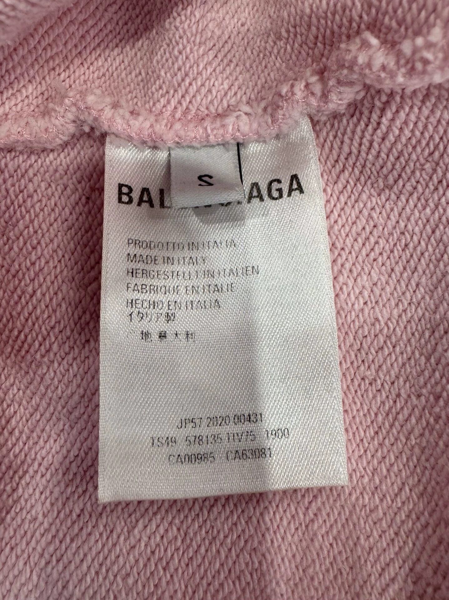 Balenciaga Balenciaga Crew Pink Logo Hoodie Size S / US 4 / IT 40 - 4 Thumbnail