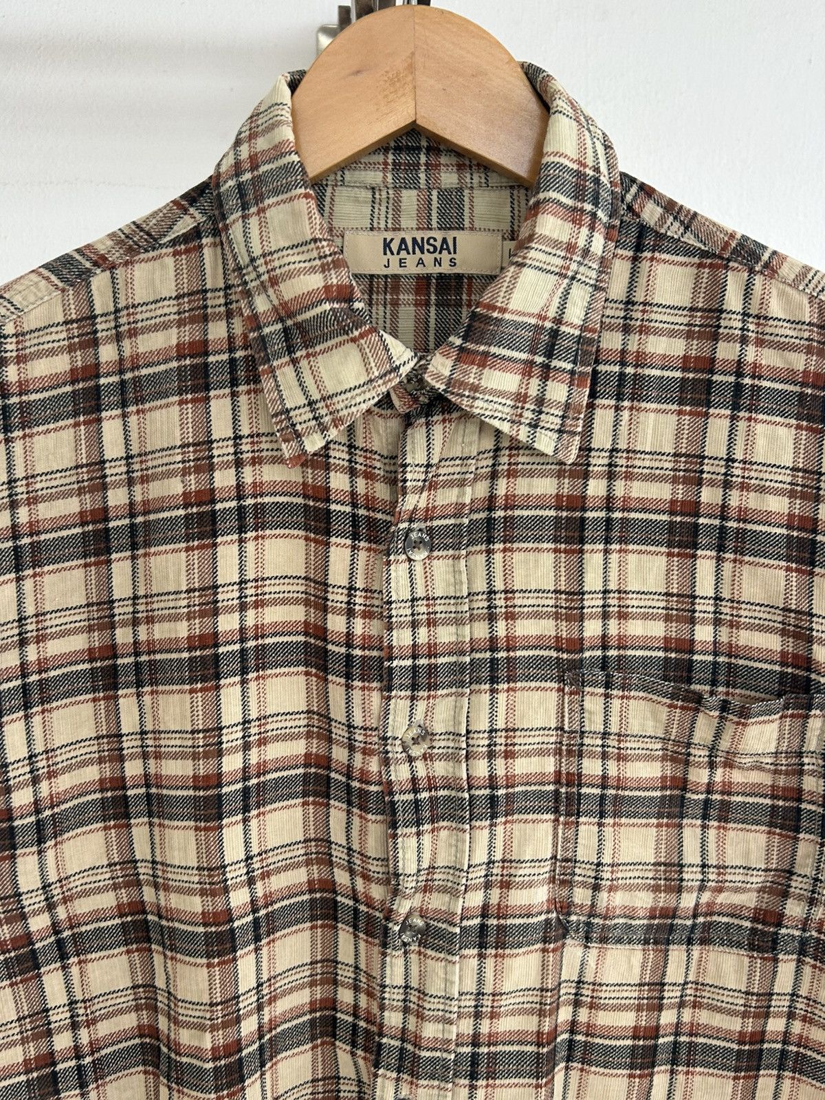 Kansai Yamamoto Kansai Jeans Flannel Shirt Size US L / EU 52-54 / 3 - 3 Thumbnail