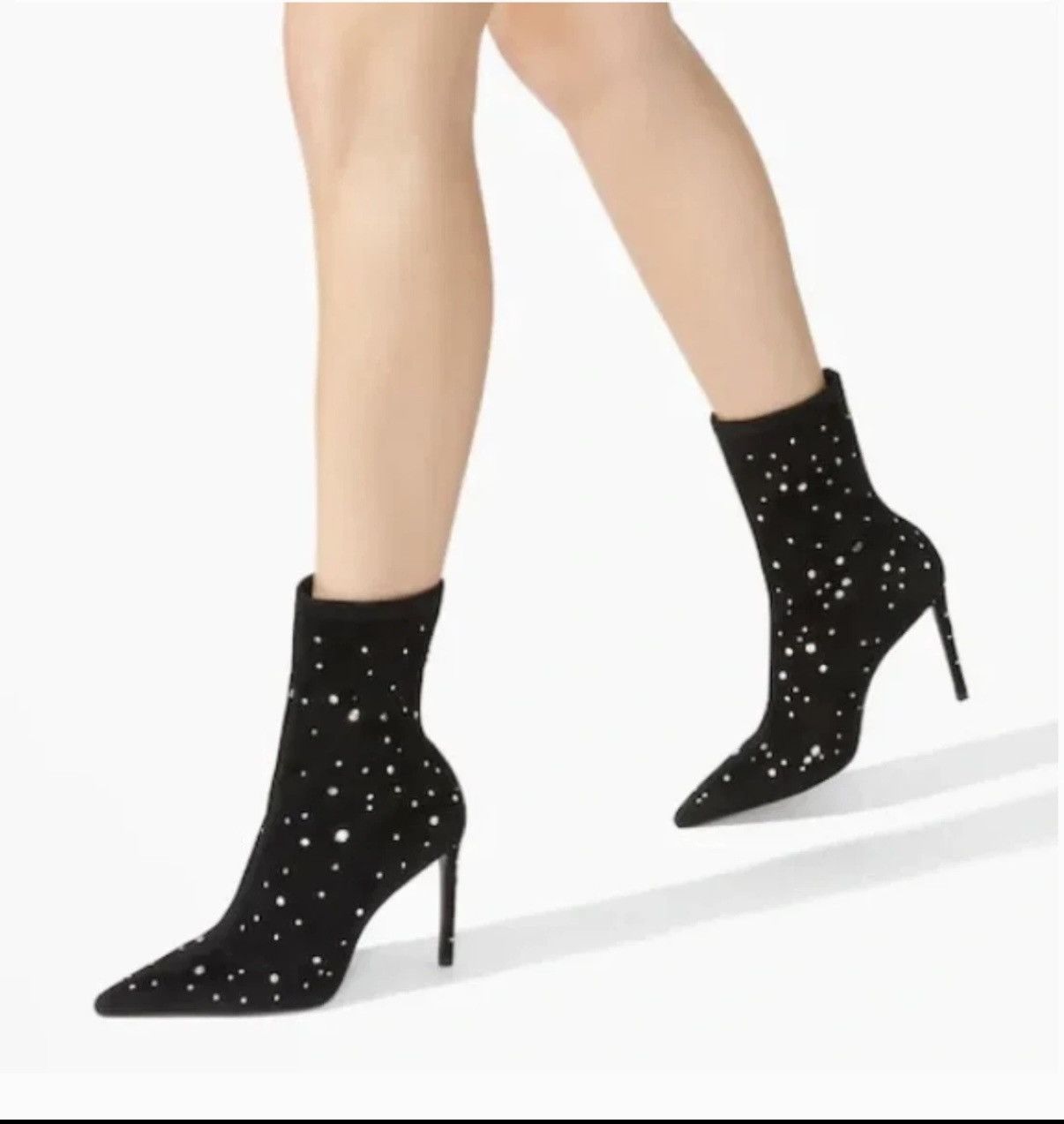 Stuart Weitzman Stuart Weitzman Cosmic 100 Black Suede Stretch Bootie Size US 8.5 / IT 38.5 - 12 Thumbnail