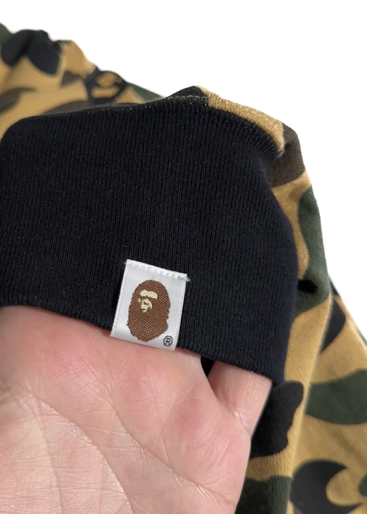 Bape Bape Beige Green Half Half Shark Hoodie Size US XL / EU 56 / 4 - 9 Thumbnail