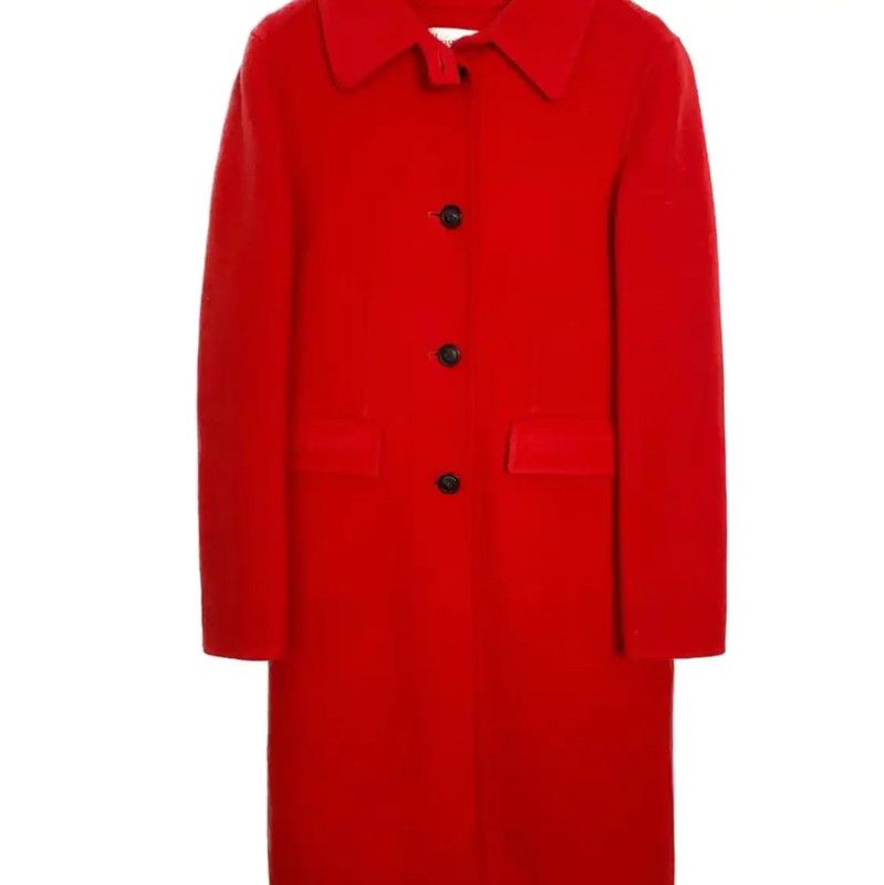 Dior Dior Red Cotton Women's Coat Size S 0089 Size S / US 4 / IT 40 - 1 Thumbnail