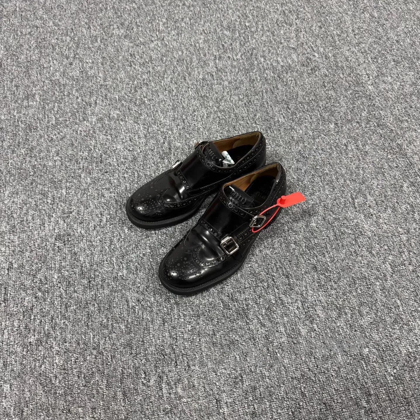Miu Miu miu miu × Churchs Block-carved loafers| Size US 7 / IT 37 - 1 Thumbnail