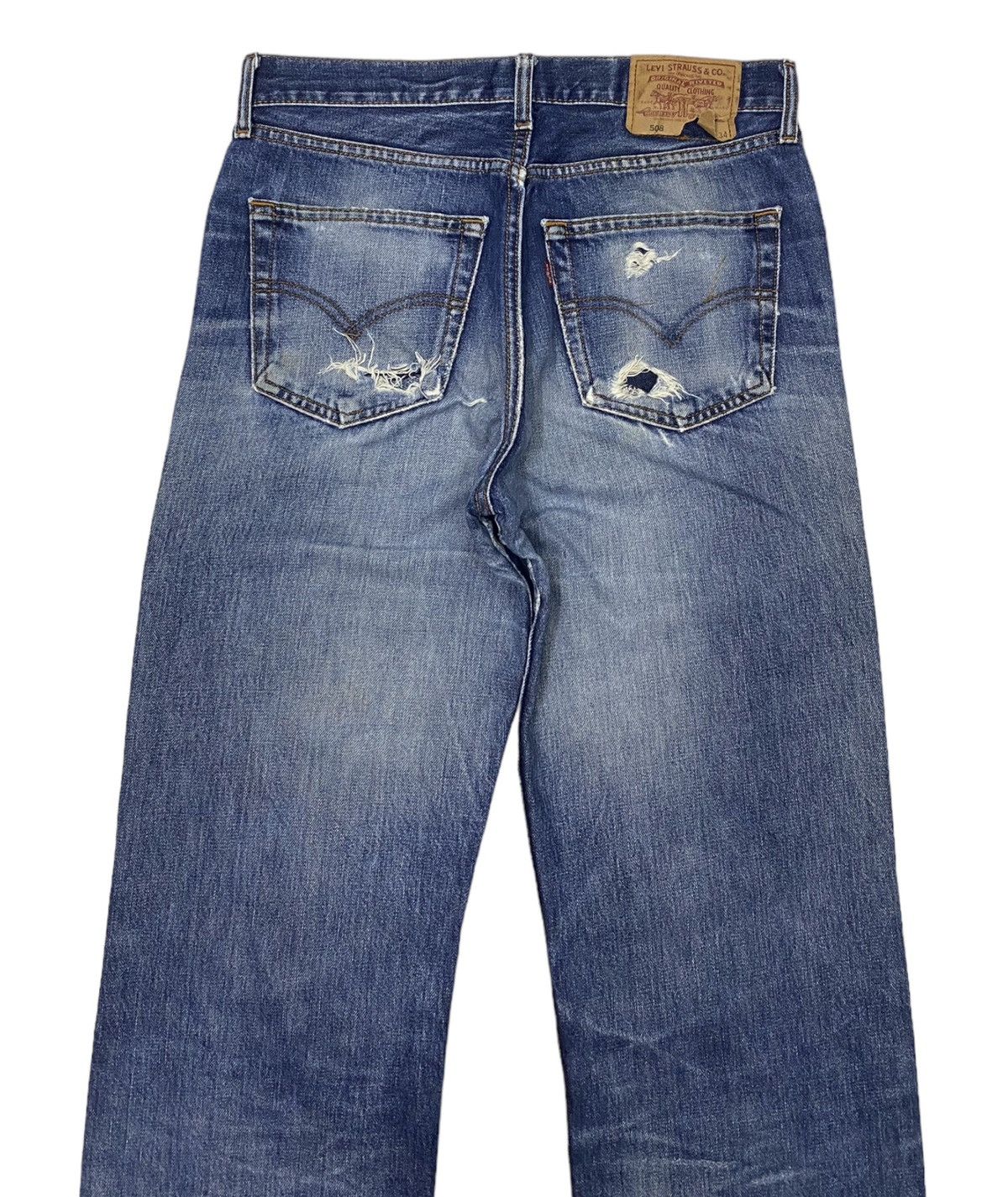 Levi's 🔥VINTAGE LEVIS 508 DISTRESSED DENIM JEANS Size US 33 - 6 Thumbnail