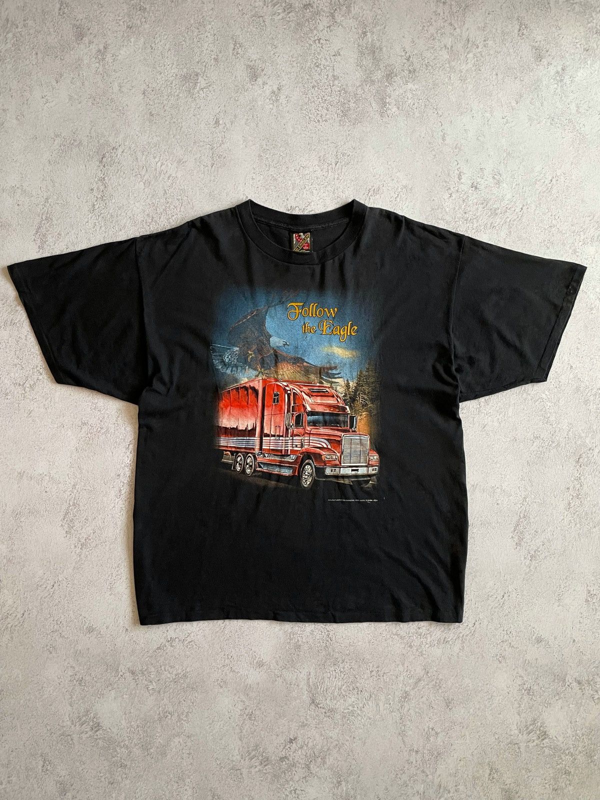 Vintage VTG 3D Emblem “Follow the Eagle” 1994 Big Print Tee Size US XXL / EU 58 / 5 - 1 Thumbnail