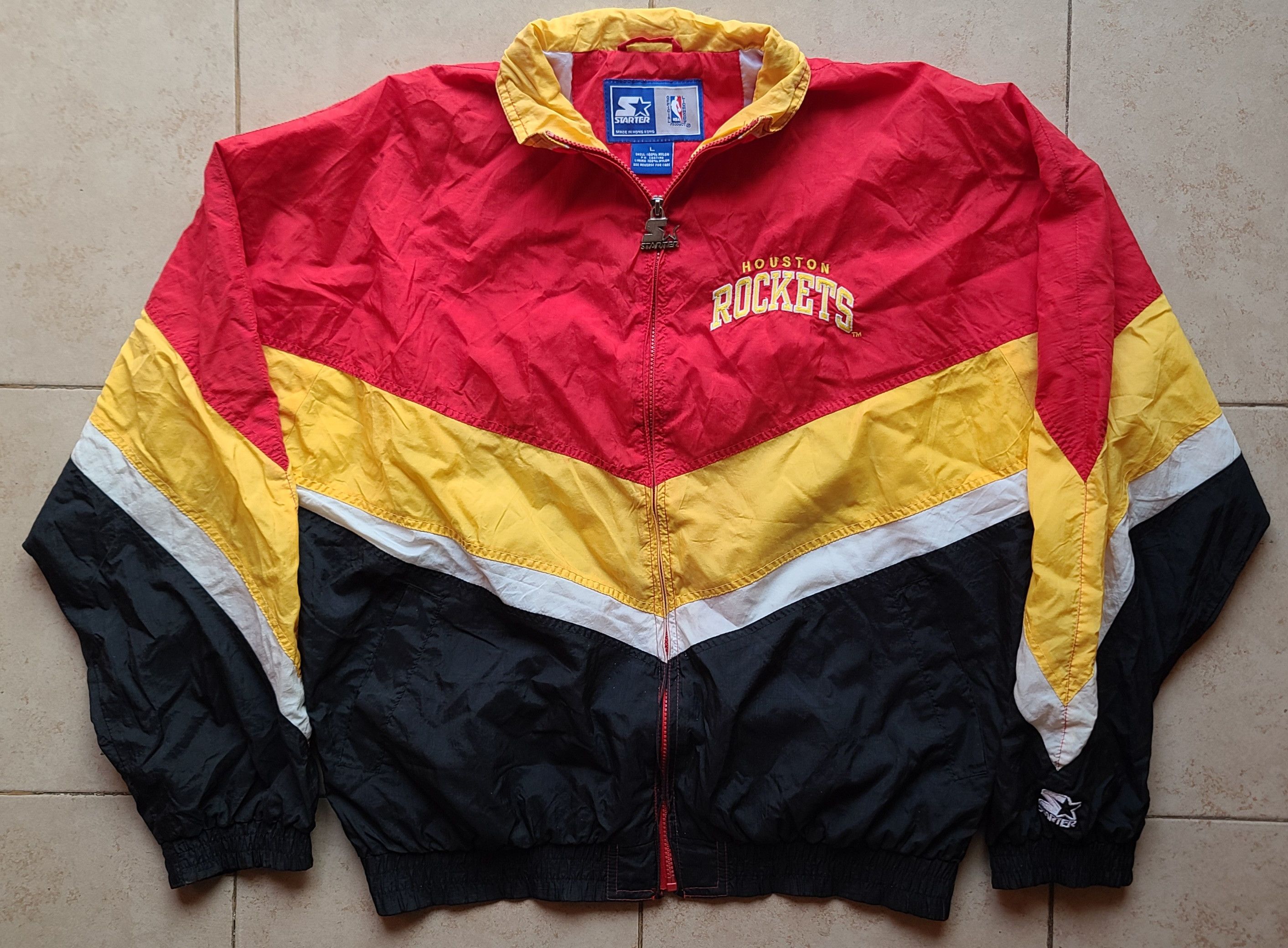 Starter Houston Rockets 90s STARTER windbreaker jacket L blk NBA vtg Size US L / EU 52-54 / 3 - 2 Thumbnail