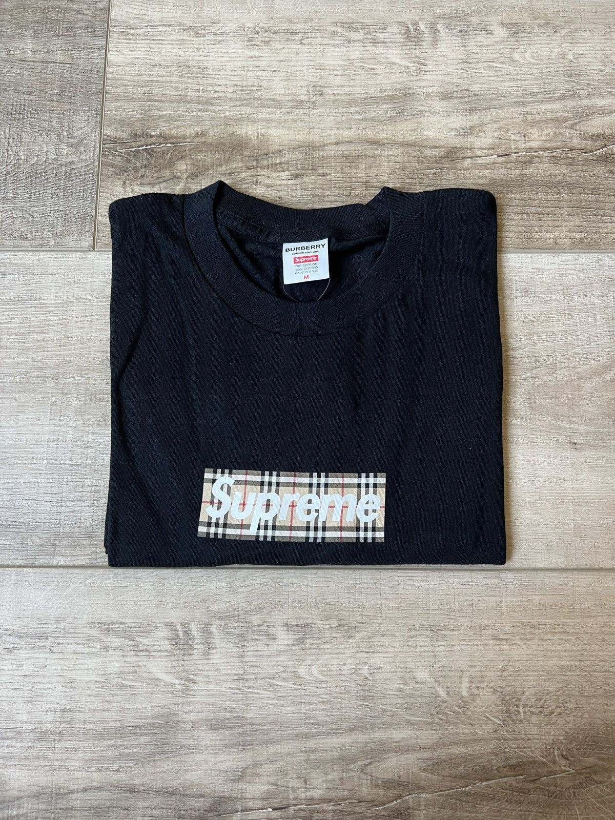 Burberry × Supreme Supreme Burberry Box Logo T Size US M / EU 48-50 / 2 - 3 Thumbnail