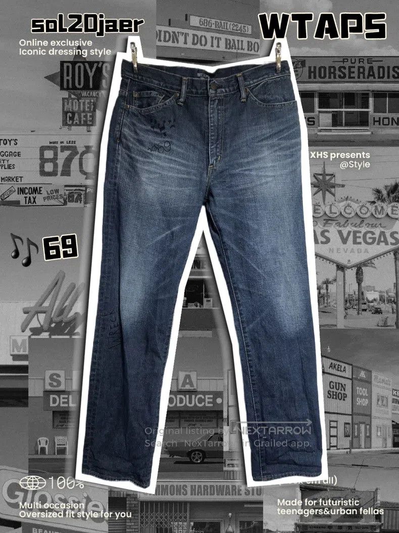 Wtaps Wtaps size L Hand-drawn graffiti wash jeans Size US 39 - 1 Thumbnail