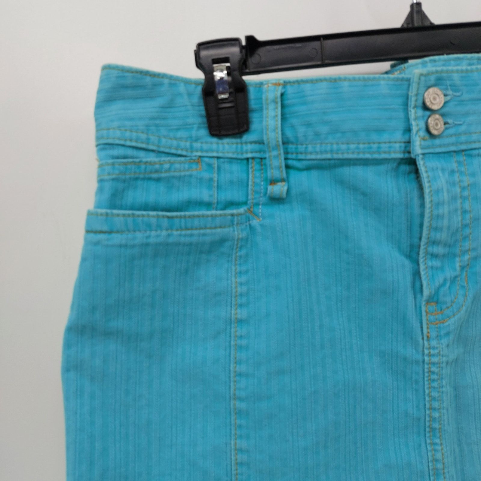 Gap Y2K GAP Turquoise Blue Micro Short Mini Skirt Denim Size 8 Size 30" / US 8 / IT 44 - 6 Thumbnail