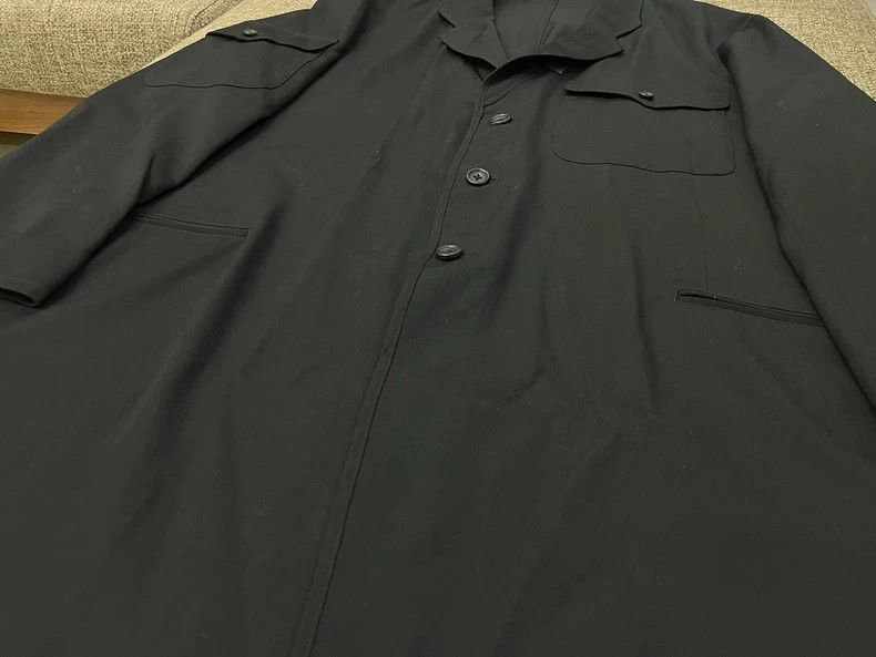 Yohji Yamamoto Yohji Yamamoto size 3 17ss multi-pocket zipper long blazer Size 36R - 4 Thumbnail