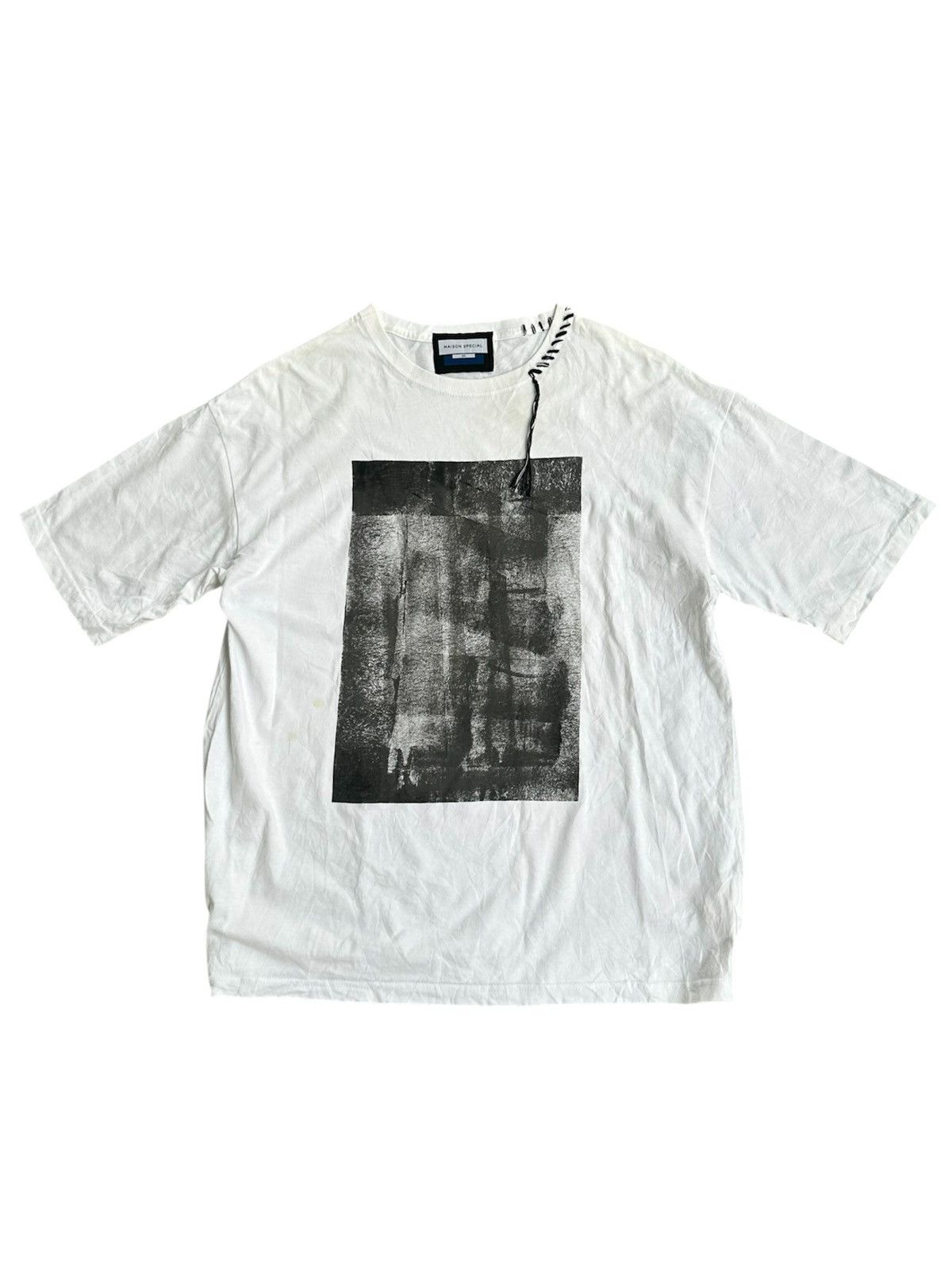 Maison Margiela Maison Special Abstract Hand-Printed Oversized Stitched Tee Size US M / EU 48-50 / 2 - 1 Thumbnail