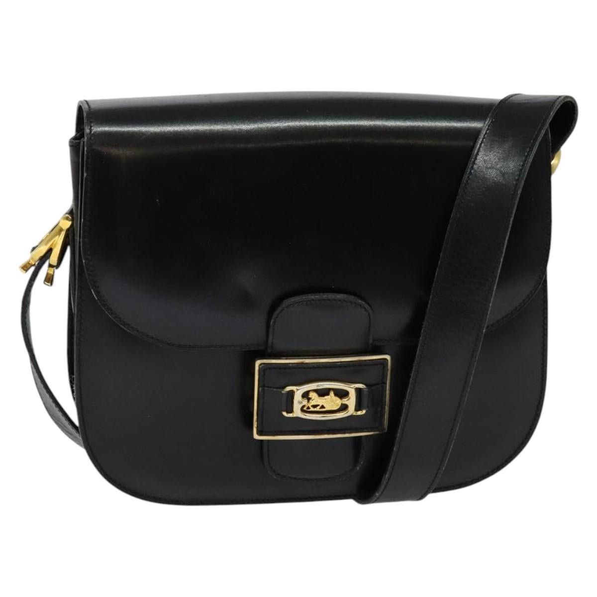 Celine CELINE Sulky Shoulder Bag Leather Black Gold Size ONE SIZE - 1 Thumbnail