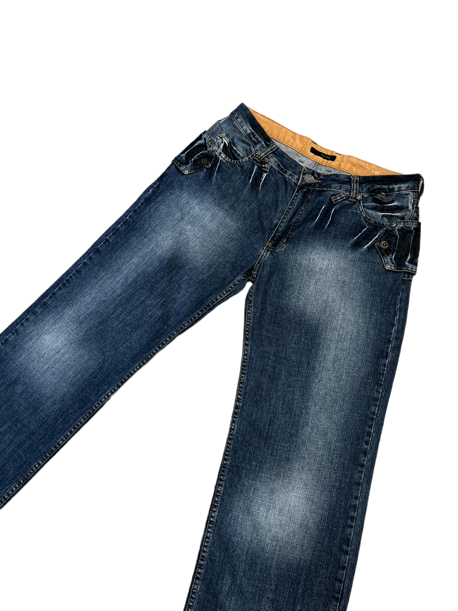 Dsquared2 💀 DSQUARED2 VINTAGE JEANS ITALY SKULL NAVY LUXURY Y2K DENIM Size US 38 / EU 54 - 4 Thumbnail