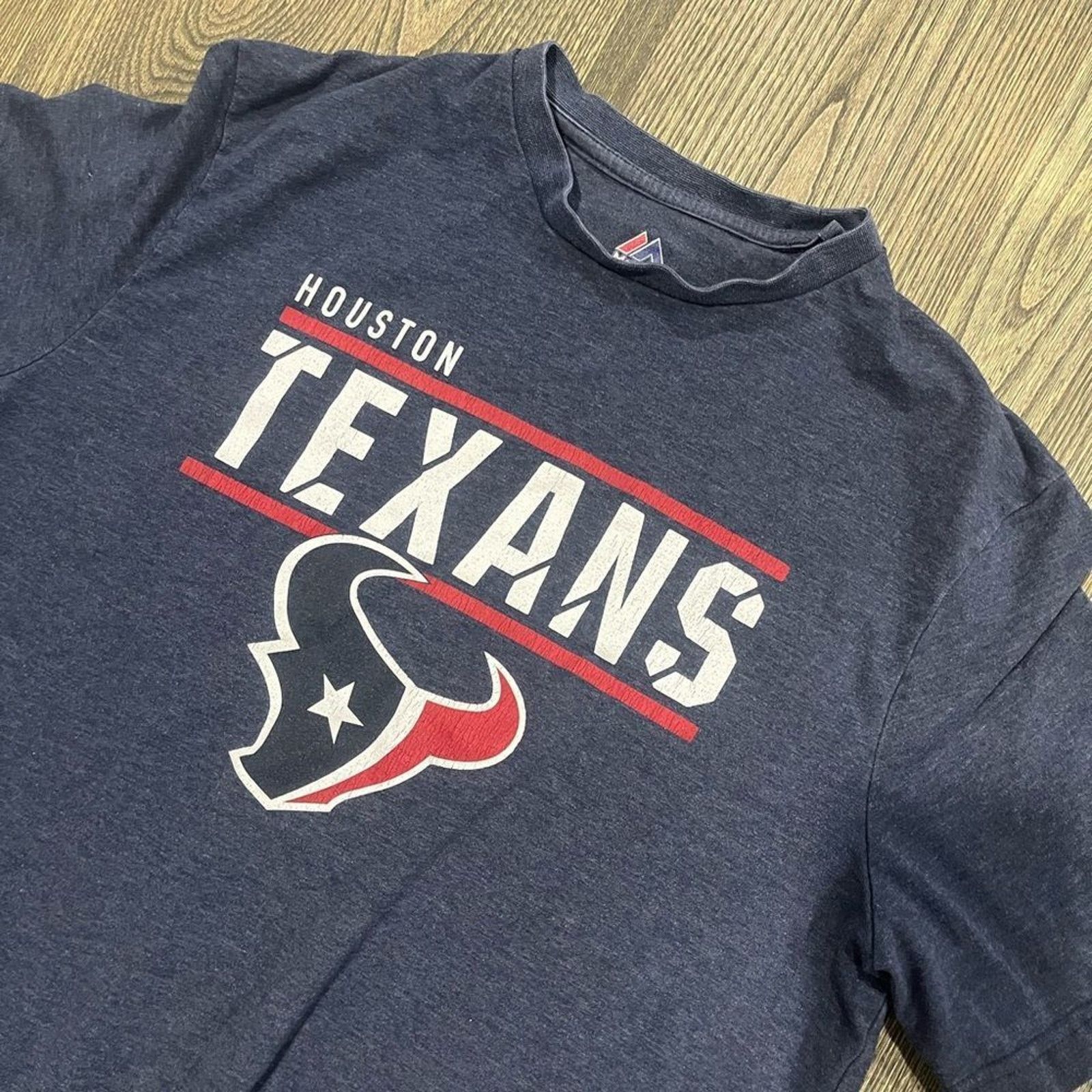 Majestic Majestic Mens T-Shirt Houston Texans Short Sleeve Navy Large Size US L / EU 52-54 / 3 - 2 Thumbnail