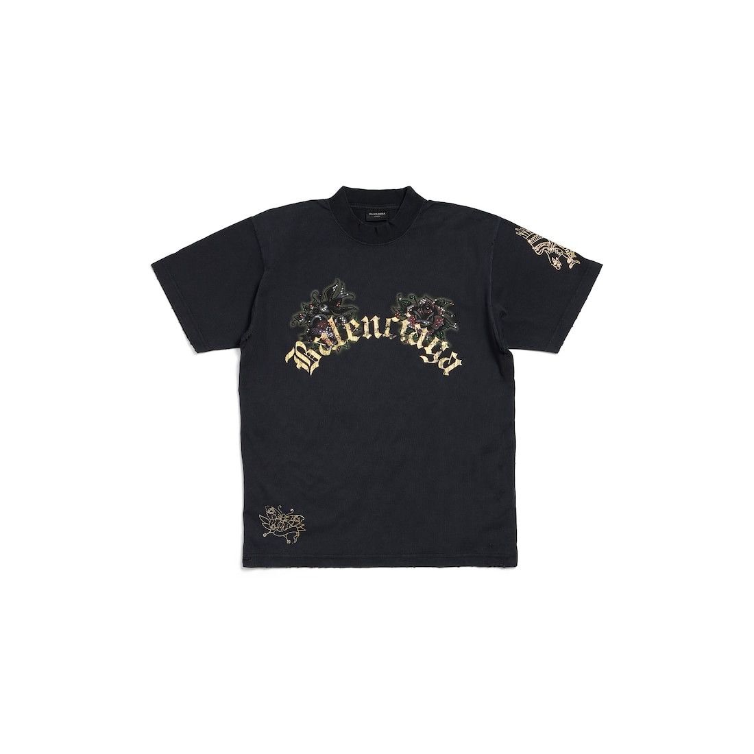 Balenciaga o1bcso1str0426 Tacky Tatoo T-Shirt Small Fit in Faded Black Size XS / US 0-2 / IT 36-38 - 1 Thumbnail