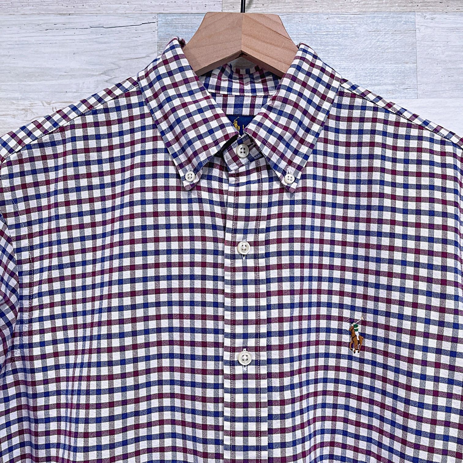 Ralph Lauren Ralph Lauren Gingham Check Oxford Shirt Blue Red Mens M Size US M / EU 48-50 / 2 - 2 Thumbnail