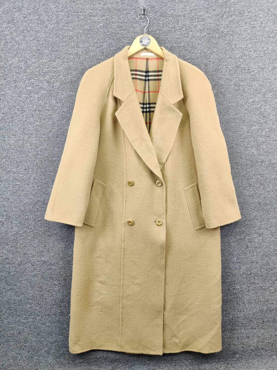 Burberry Vintage Burberry Nova Check Wool Cashmere Trench Coat Size US L / EU 52-54 / 3 - 1 Thumbnail