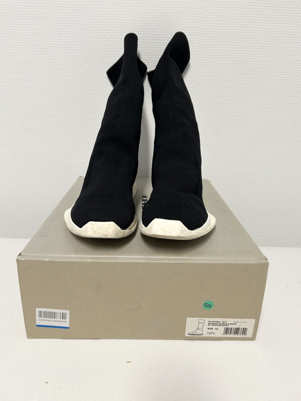 Rick Owens FW2018 Runner Stretch Sock Sneakers Size US 10 / EU 43 - 2 Thumbnail