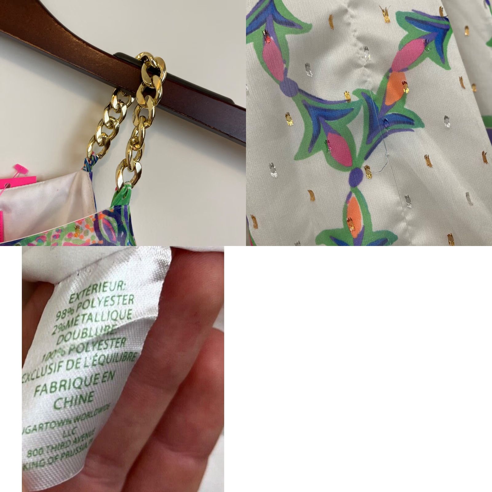 Lilly Pulitzer LILLY PULITZER Womens Maxi Dress Tiera Floral Best Kept Secret Multicolor Colorful No Belt M (Medium) Size M / US 6-8 / IT 42-44 - 8 Thumbnail