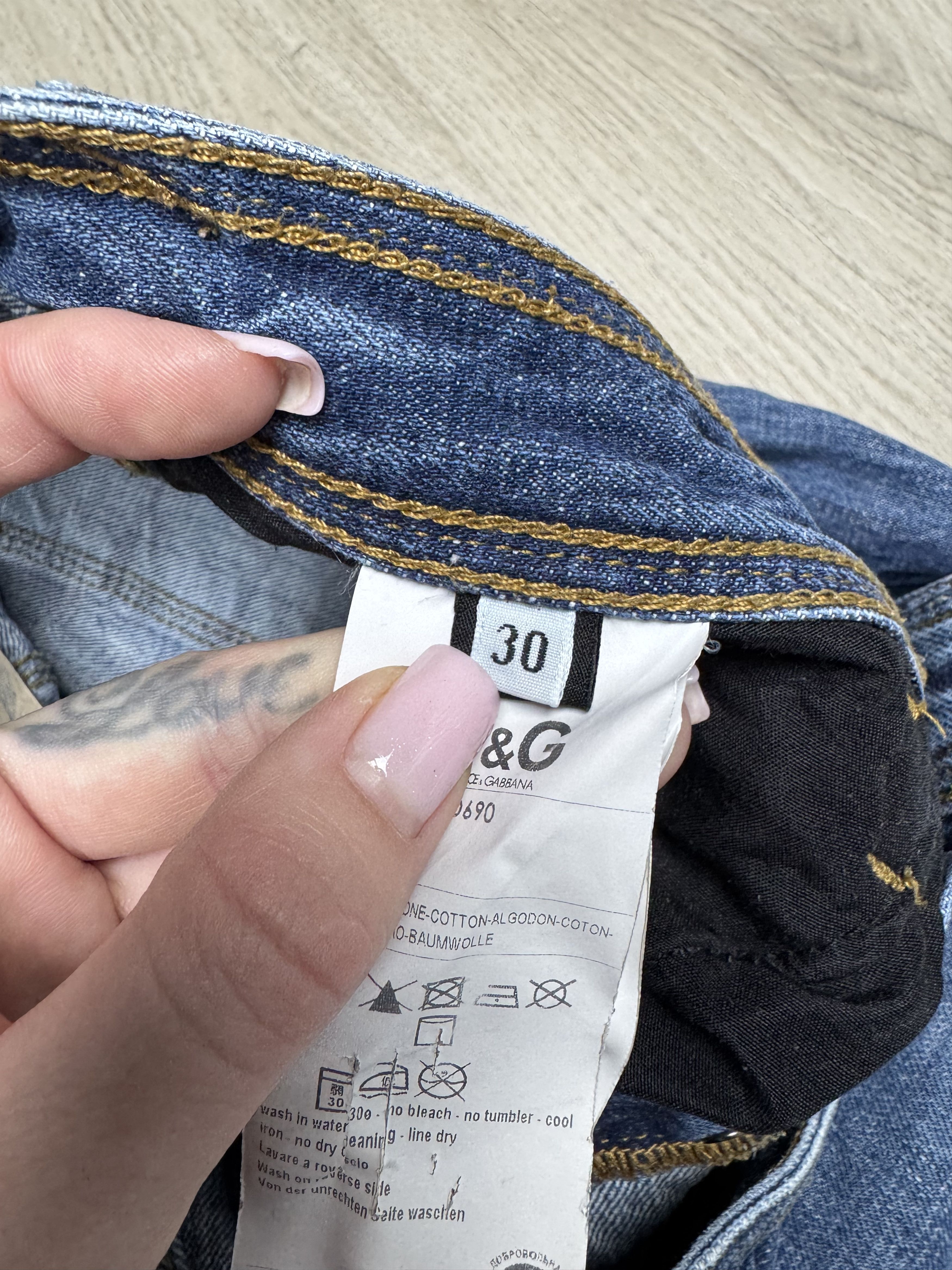 Dolce & Gabbana Dolce & Gabbana Vintage Womens Salvage Denim Pants Jeans Size 30" / US 8 / IT 44 - 5 Thumbnail