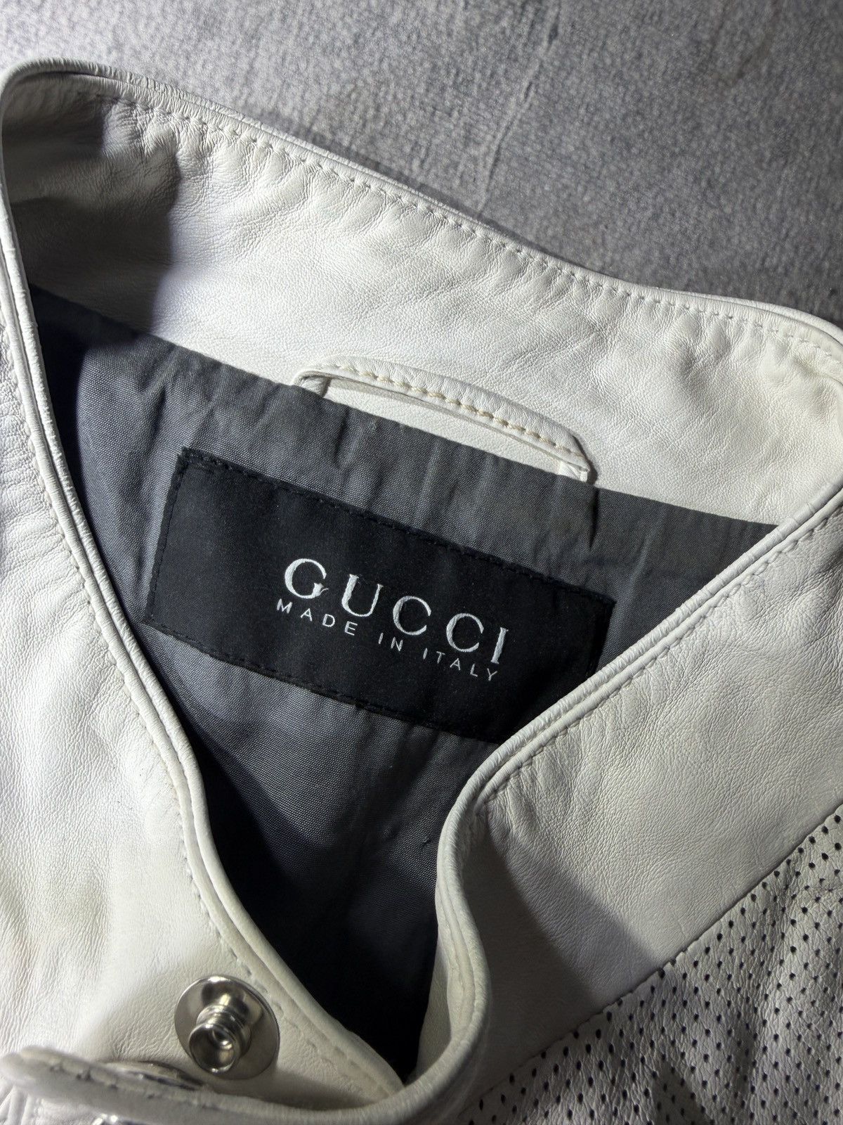 Gucci Gucci 2010 Nappa Leather Panelled Biker Jacket - IT54 Size US L / EU 52-54 / 3 - 5 Thumbnail