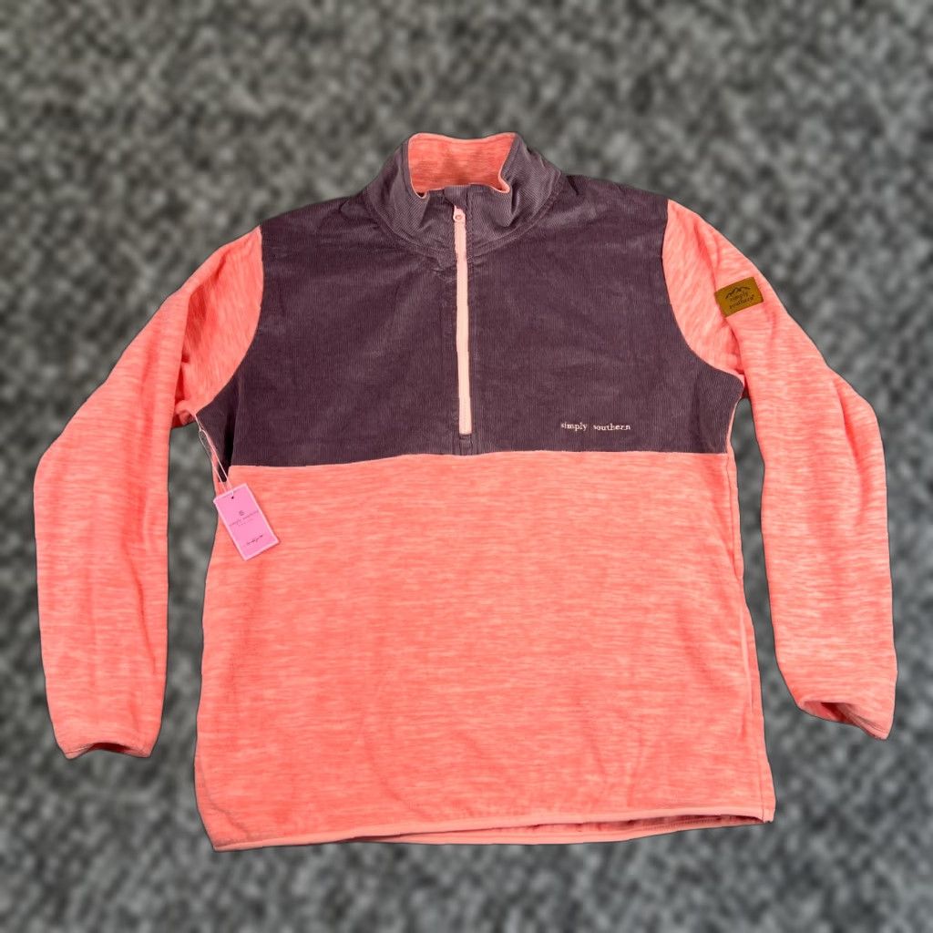 Pinko SIMPLY SOUTHERN Fleece Sweater Womens Large Pink Collared Pullover Size L / US 10 / IT 46 - 1 Thumbnail